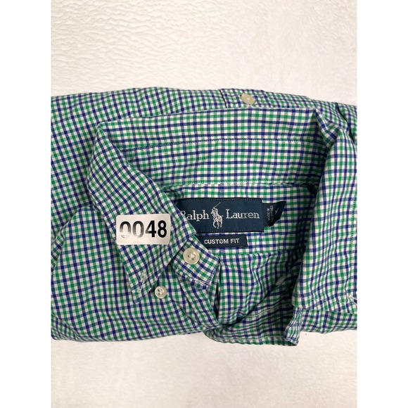 Ralph Lauren Long Sleeve Button Down Shirt Soft Cotton Green Size Medium - Picture 8 of 8